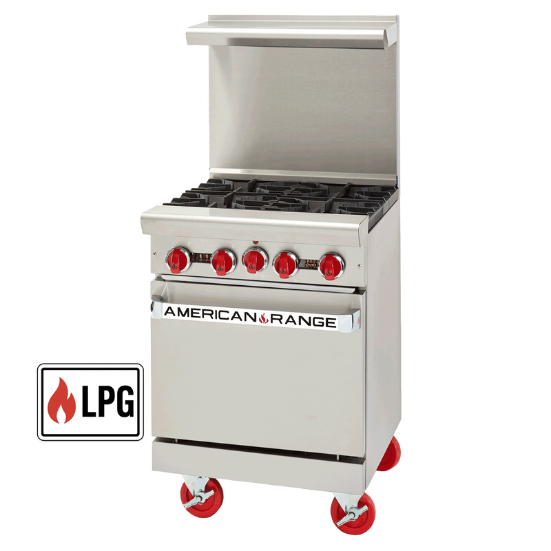 American Range AR-4, 24-Inch Restaurant Range/ LIQUID PROPANE